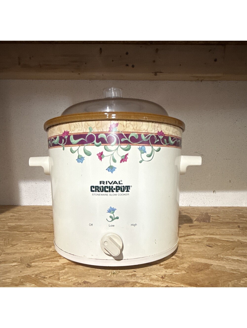 Vintage Rival Crock-Pot 3.5 Qt Slow Cooker Model 3100 Floral Pattern Retro Boho